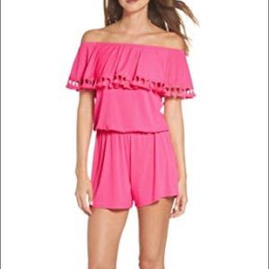 Lilly Pulitzer La Fortuna Off The Shoulders Romper